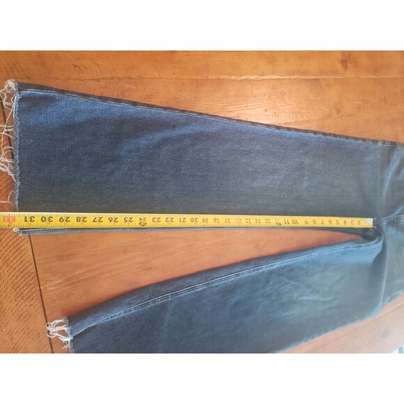 Hudson Jeans Womens 26 Wide Leg High Rise Dark Stretch Rosie Frayed Hem 28x31.5 - Picture 12 of 13